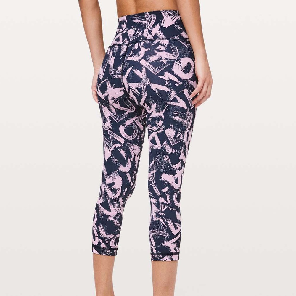 Lululemon Leggings 10 Womens Graffiti Wunder Under High Rise Full On Mid Length